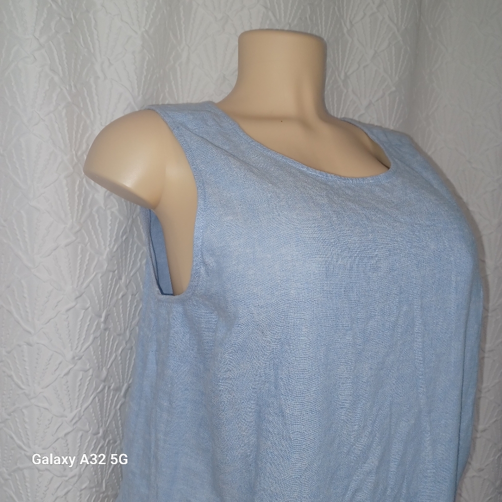 LOFT New Women Size M Light Blue Sleeveless Tank Top Size M - Picture 3 of 10